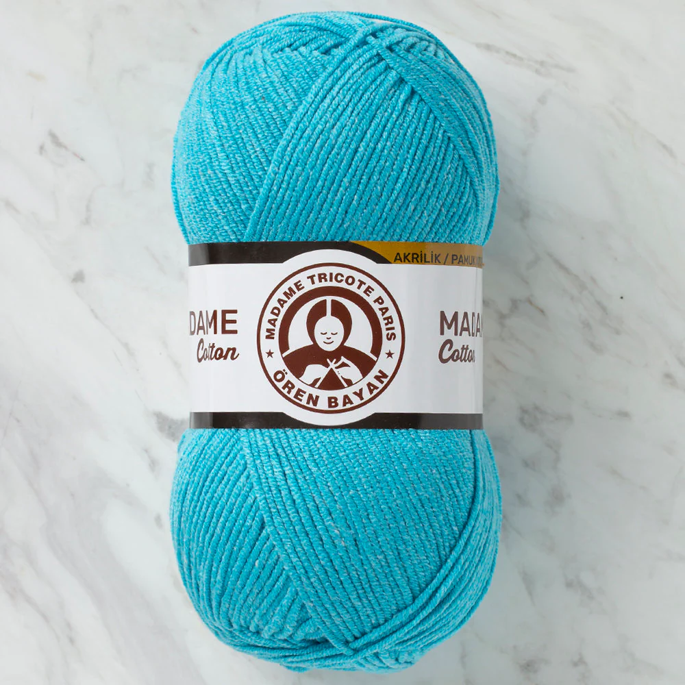 Madame Tricote Paris Madame Cotton Yarn, Turquoise - 016