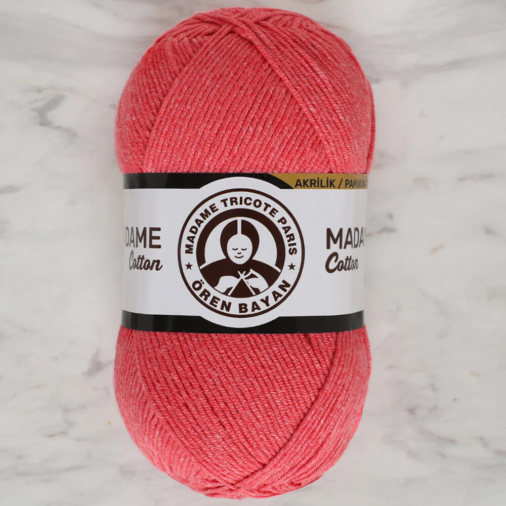 Madame Tricote Paris Madame Cotton Yarn, Vermilion - 043