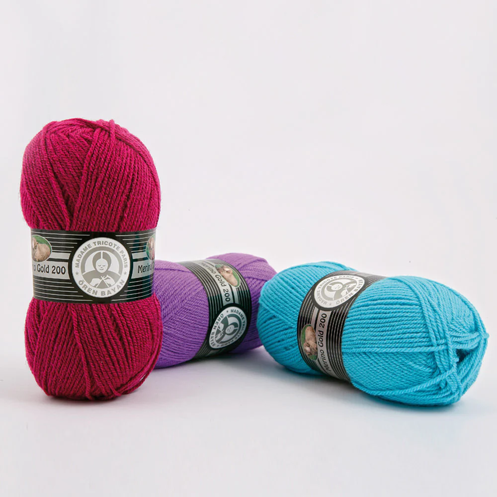 Madame Tricote Paris Merino Gold 200 Knitting Yarn, Navy Blue - 19-1842 - Image 3