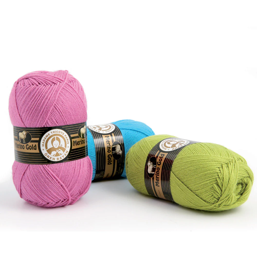 Madame Tricote Paris Merino Gold Knitting Yarn, Beige - 79-1778 - Image 3