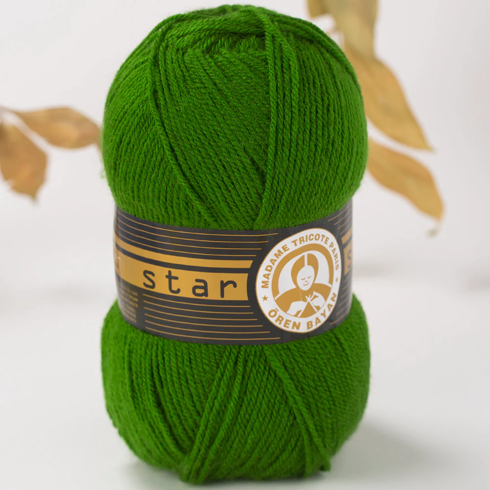 Madame Tricote Paris Star Knitting Yarn, Green - 87-1754