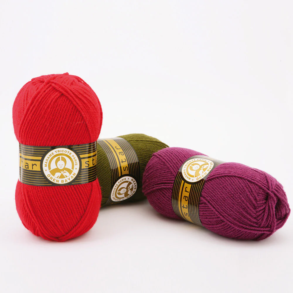 Madame Tricote Paris Star Knitting Yarn, Saks Blue - 16-1754 - Image 3