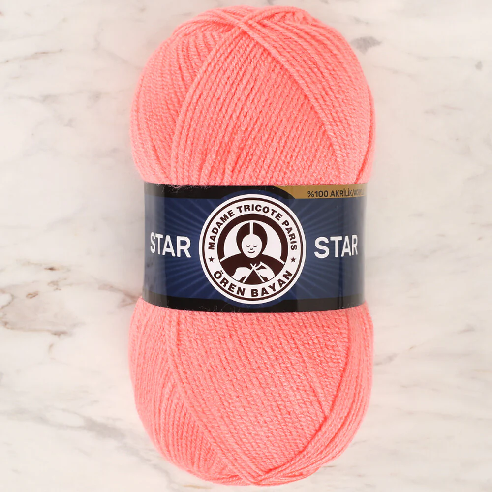 Madame Tricote Paris Star Yarn, Pinkish Orange - 036