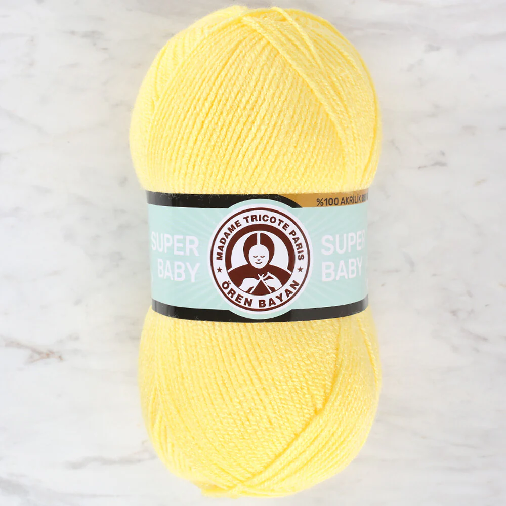 Madame Tricote Paris Super Baby Yarn, Yellow  - 028