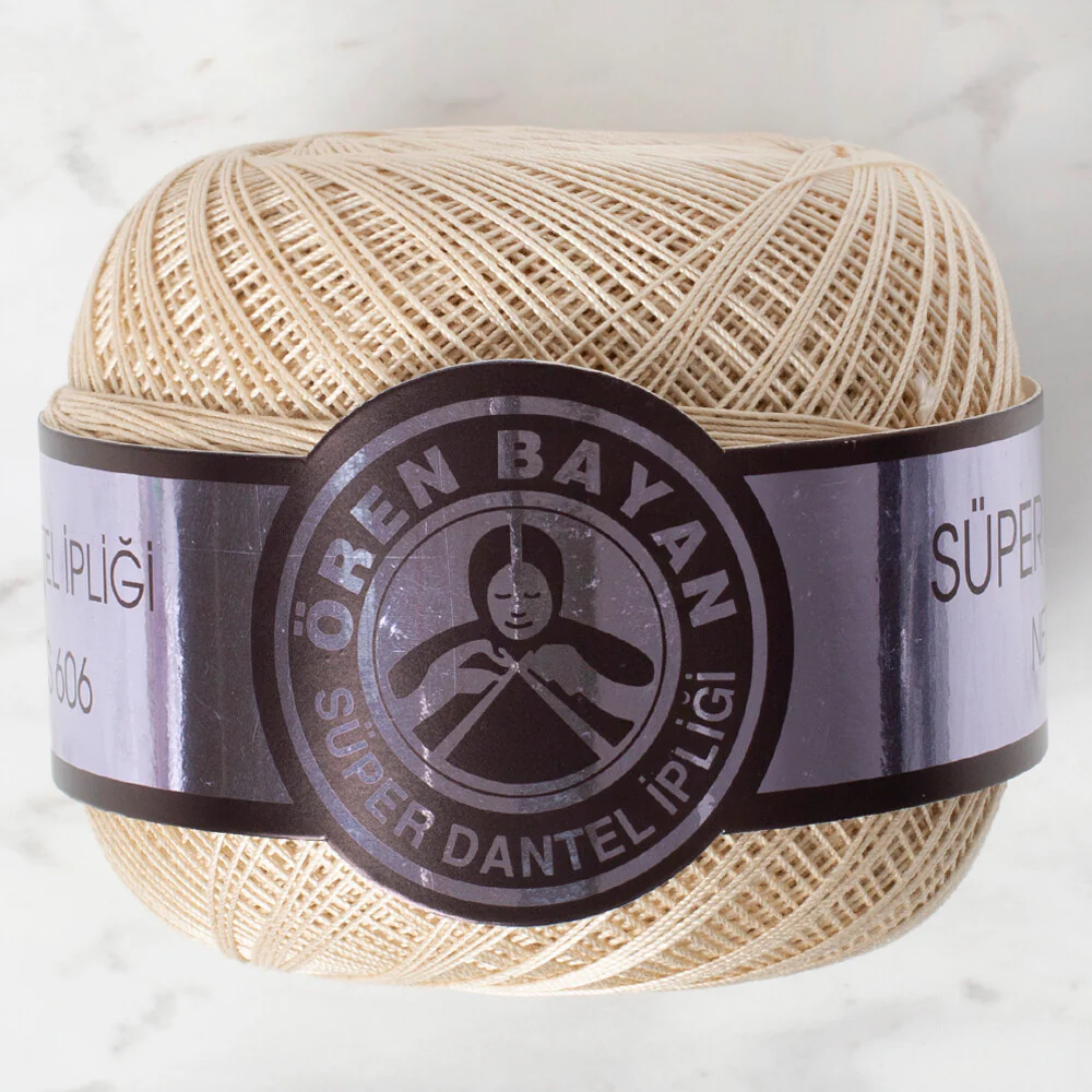 Madame Tricote Paris 100Gr 3 Ply Super Lace Thread Ball  50 No - Cream