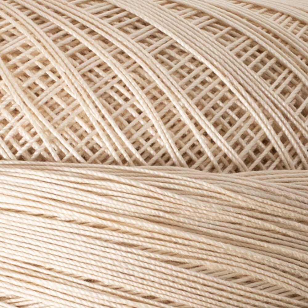 Madame Tricote Paris 100Gr 3 Ply Super Lace Thread Ball  50 No - Cream - Image 2