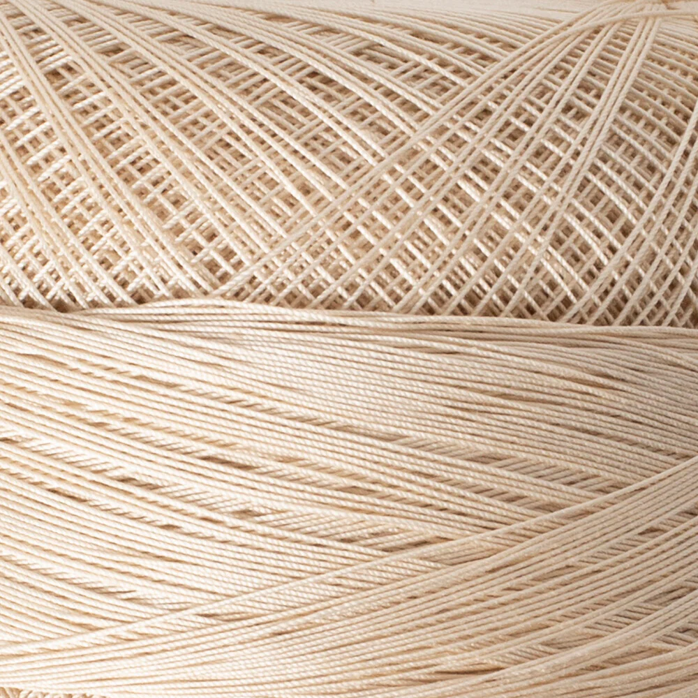 Madame Tricote Paris 100Gr 3 Ply Super Lace Thread Ball  60 No - Cream - Image 2