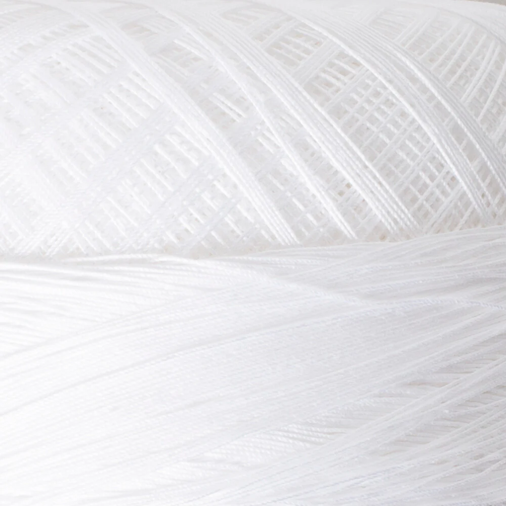 Madame Tricote Paris 100Gr 3 Ply Super Lace Thread Ball  60 No - White - Image 2