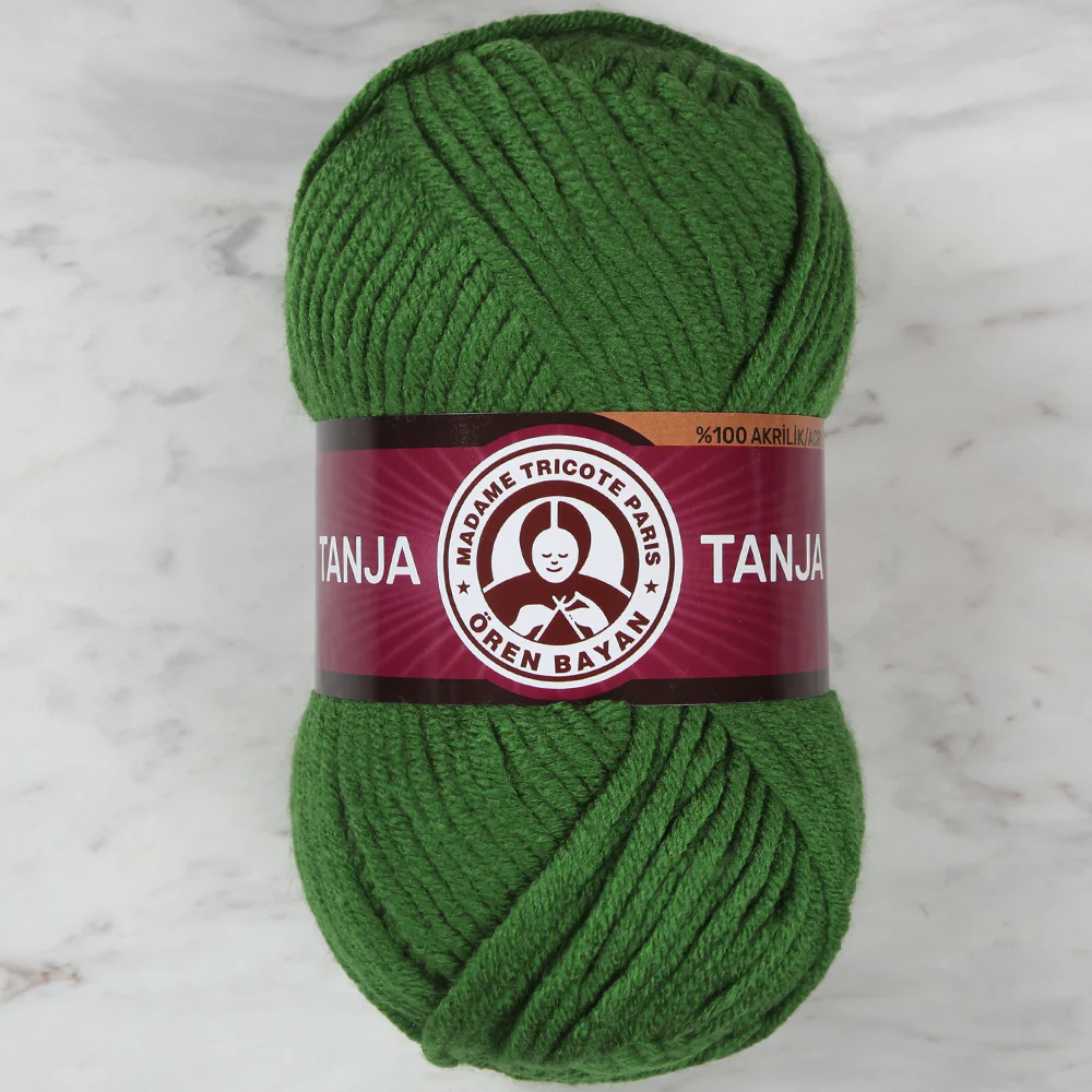 Madame Tricote Paris Tango/Tanja Knitting Yarn, Grass Green - 087