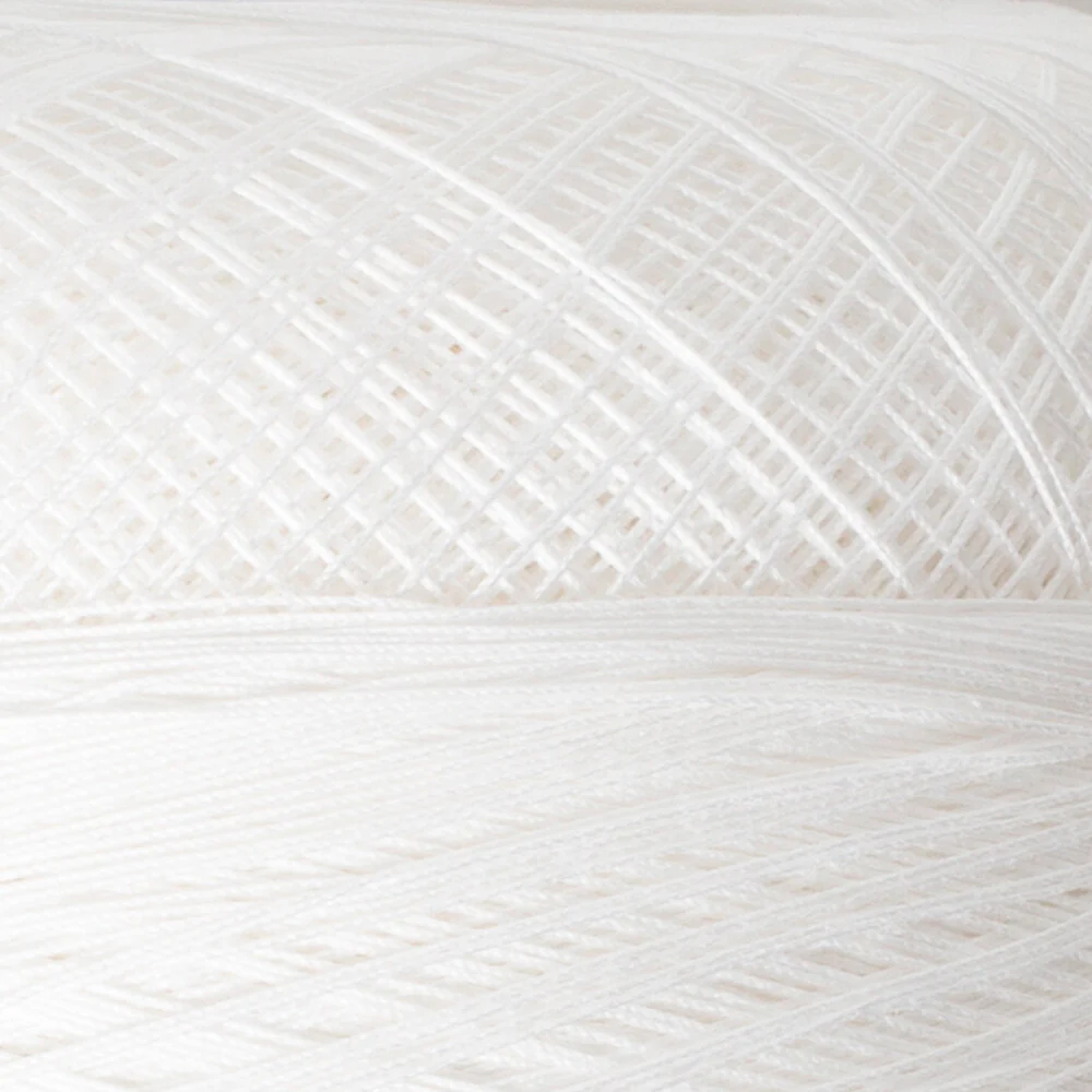 Madame Tricote Paris 100Gr 6 Ply Lace Thread Ball  50 No - White - Image 2