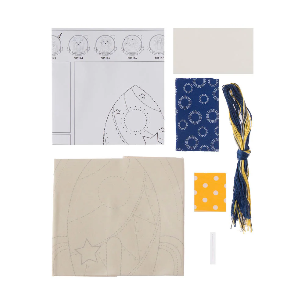 Make it 27x32 cm Cushion Embroidery Kit, Rocket - 585143 - Image 2
