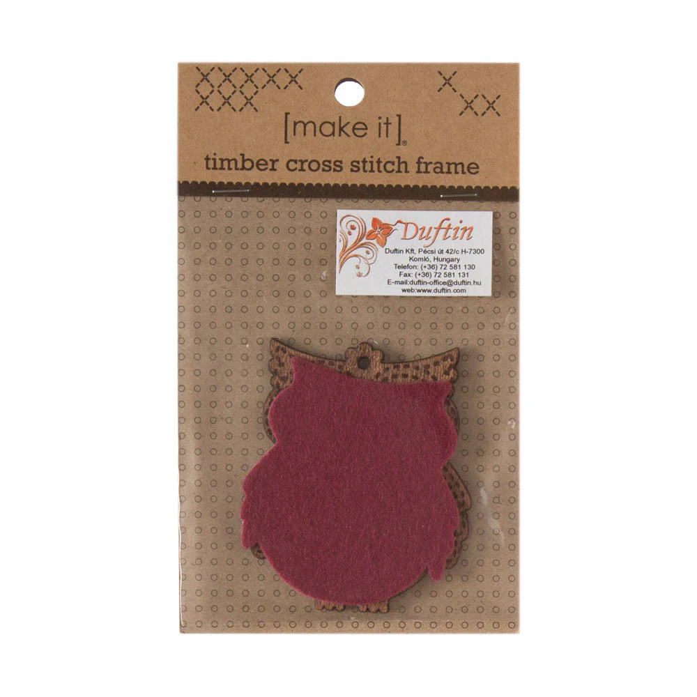 Make it 5.5x6.5 cm Owl Shaped Wooden Cross Stitch Kit - 585168B