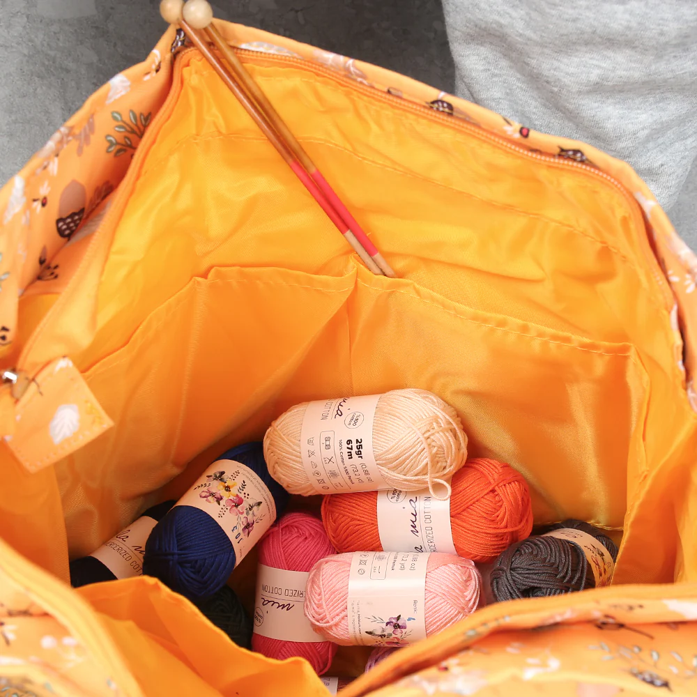 Nas Knitting Bag - Yellow - Image 3
