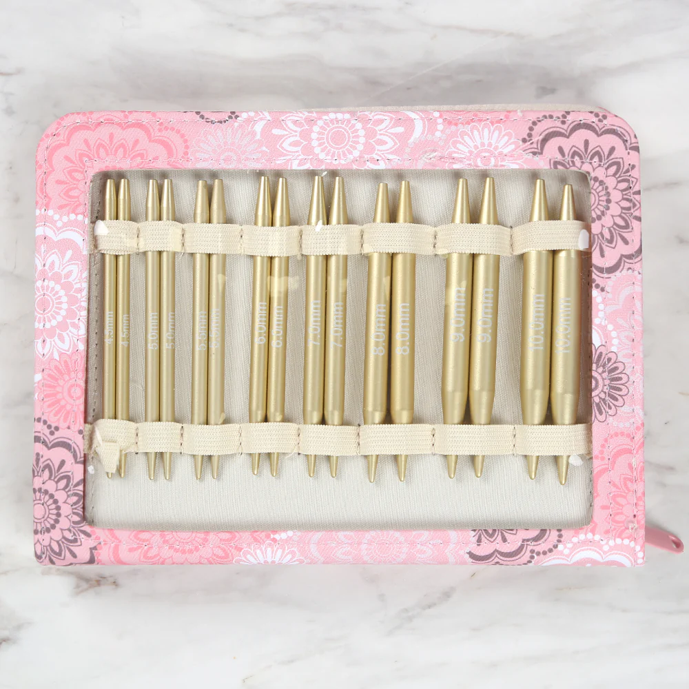 Nas Lux Interchangeable Circular Needle Set - Gold