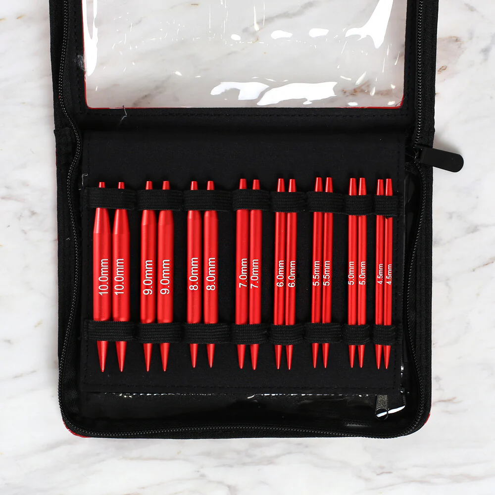 Nas Lux Interchangeable Circular Needle Set - Red - Image 2
