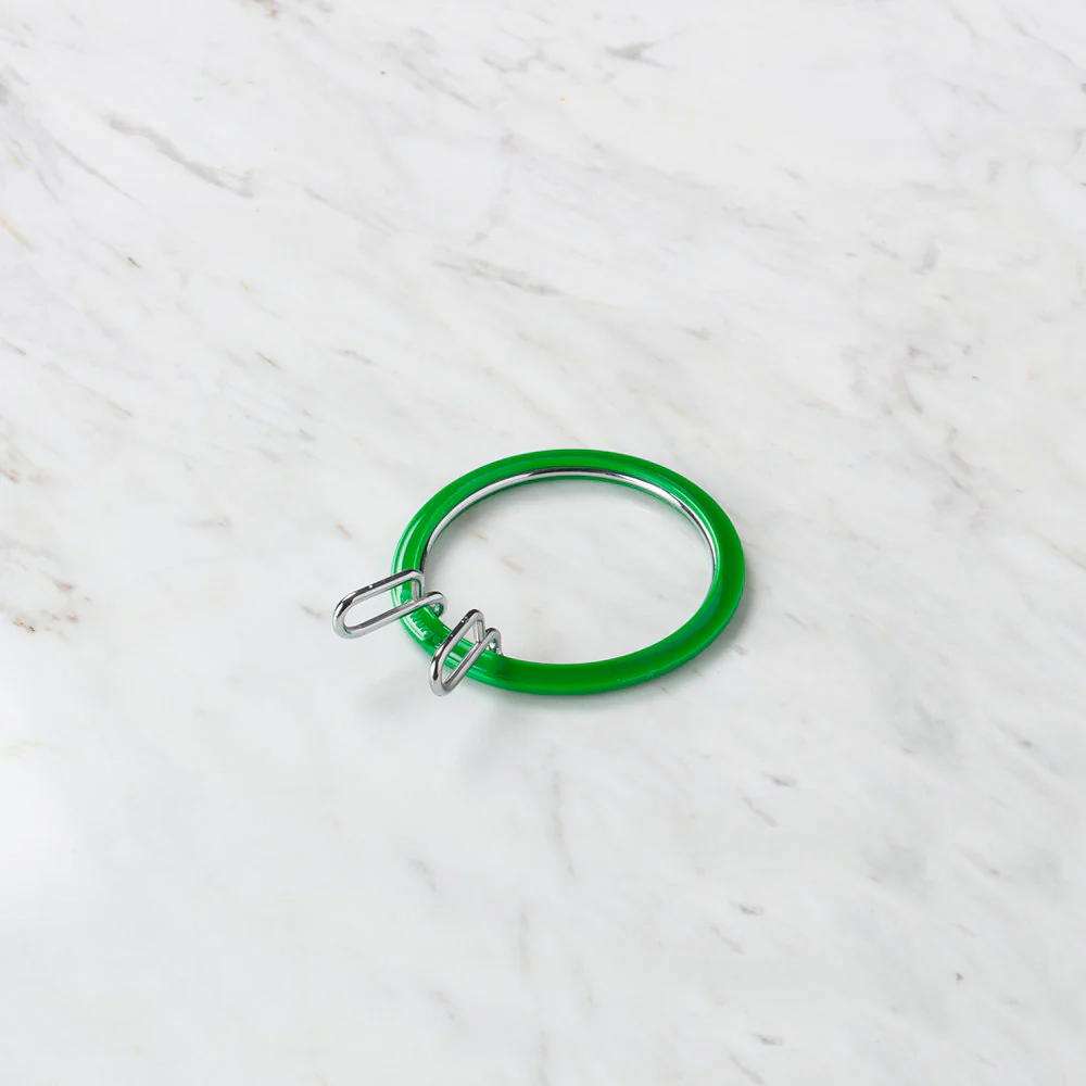 Nurge Metal Spring Tension Ring with Green Plastic Frame Embroidery Hoop, 58 mm - Image 3