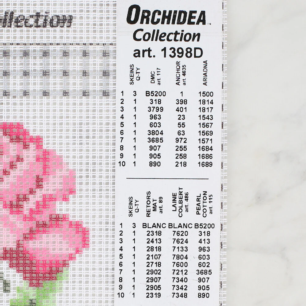 Orchidea 15x15 cm Printed Gobelin 1398D - Image 2