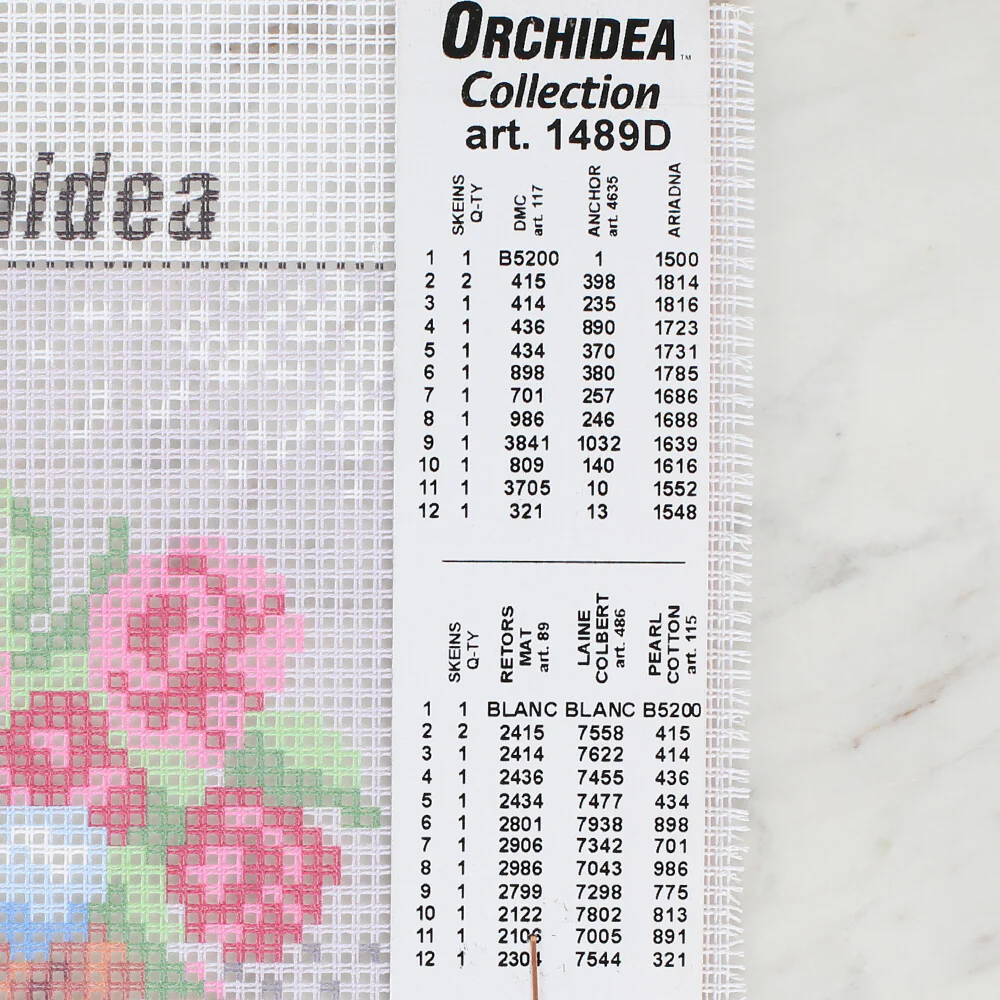 Orchidea 15x15 cm Printed Gobelin 1489D - Image 2
