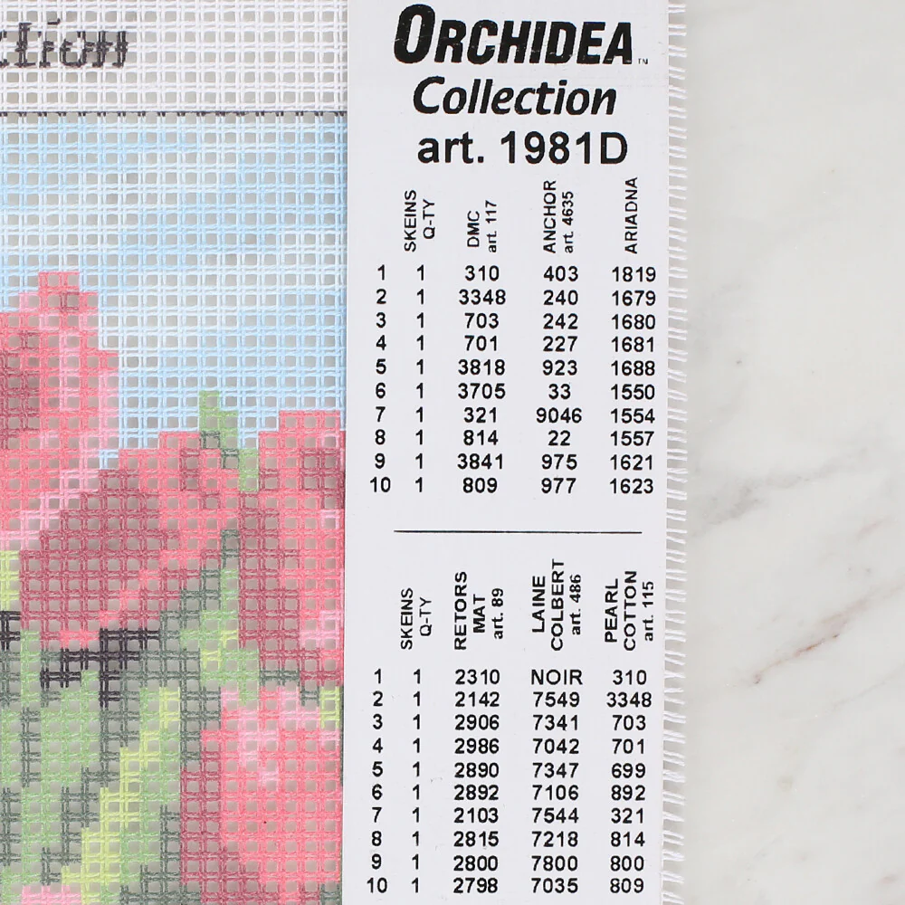Orchidea 15x15 cm Printed Gobelin 1981D - Image 2
