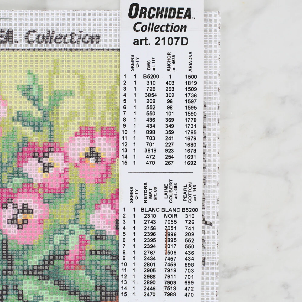 Orchidea 15x15 cm Printed Gobelin 2107D - Image 2