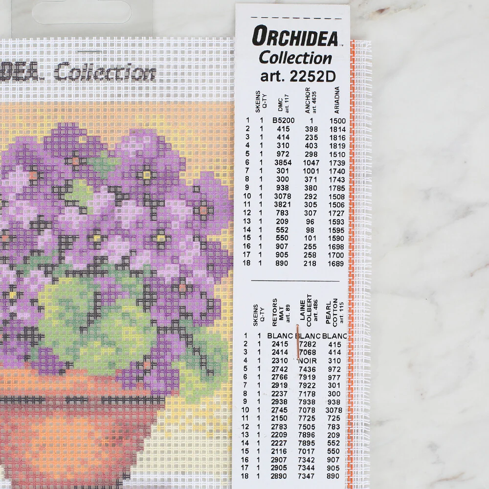 Orchidea 15x15 cm Printed Gobelin 2252D - Image 2