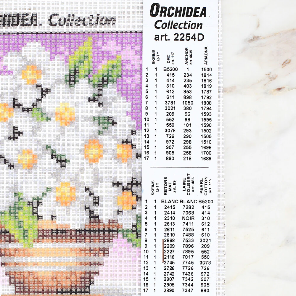 Orchidea 15x15 cm Printed Gobelin 2254D - Image 2