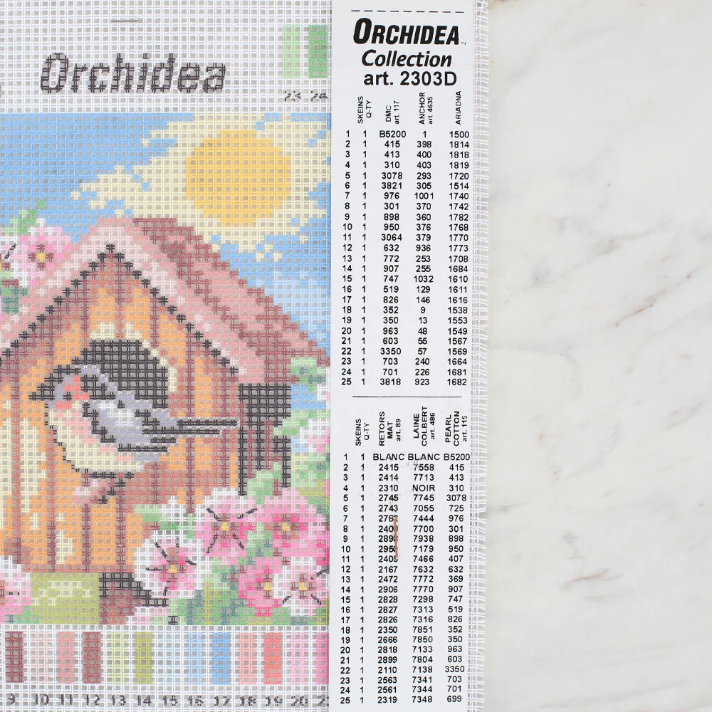 Orchidea 15x15 cm Printed Gobelin 2303D - Image 2