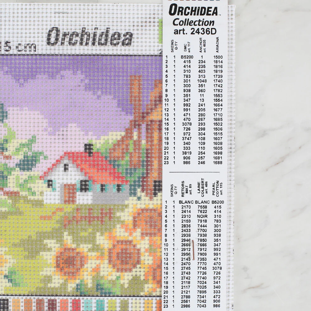 Orchidea 15x15 cm Printed Gobelin 2436D - Image 2