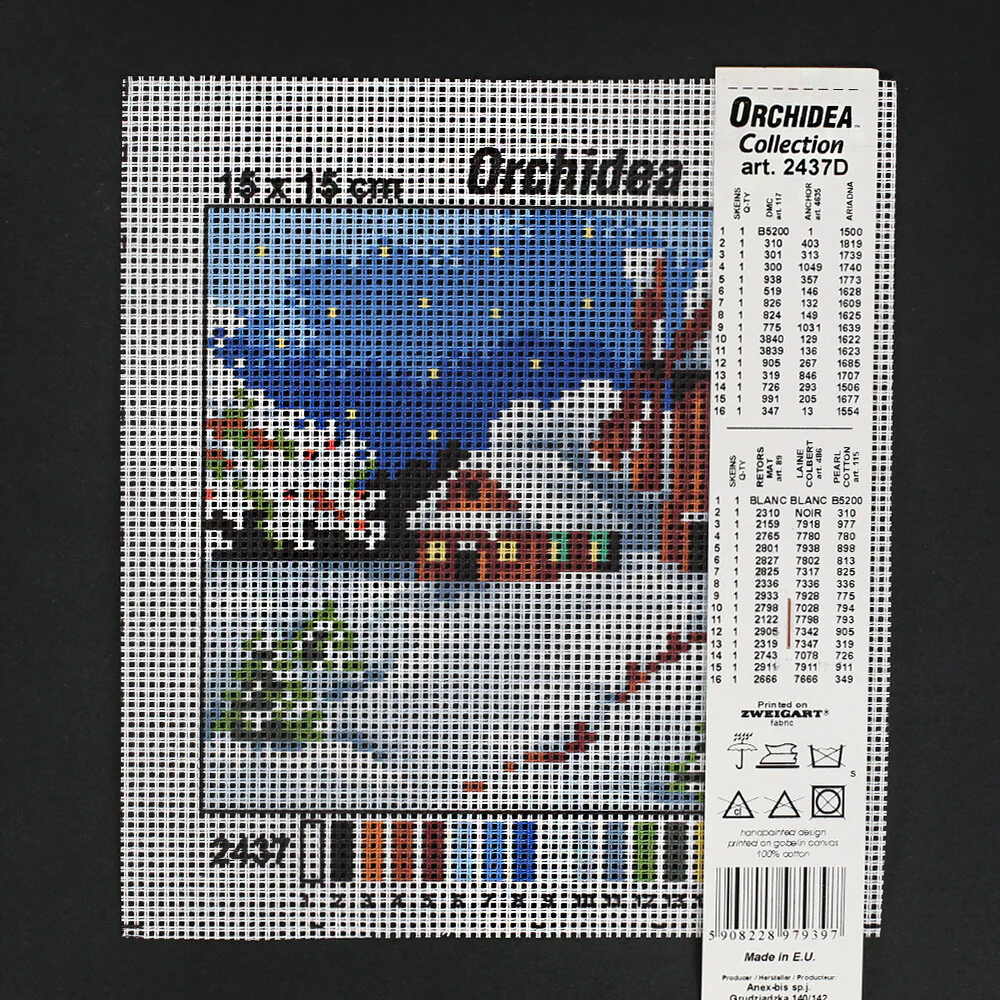 Orchidea 15x15 cm Printed Gobelin 2437D