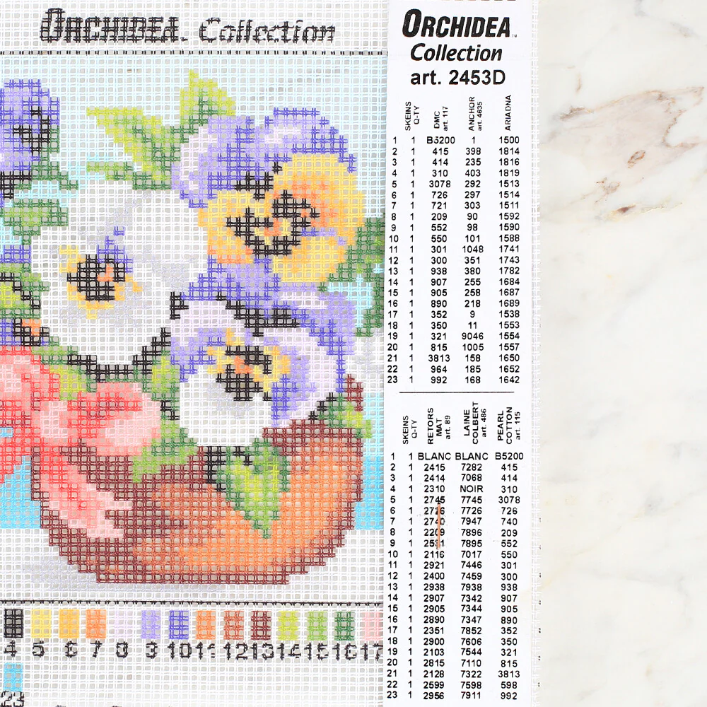 Orchidea 15x15 cm Printed Gobelin 2453D - Image 2