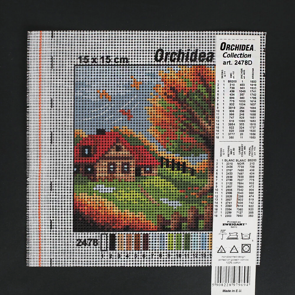 Orchidea 15x15 cm Printed Gobelin 2478D