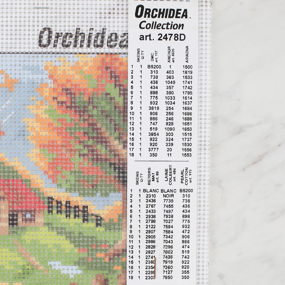 Orchidea 15x15 cm Printed Gobelin 2478D - Image 2