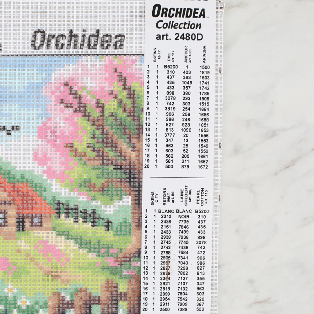Orchidea 15x15 cm Printed Gobelin 2480D - Image 2