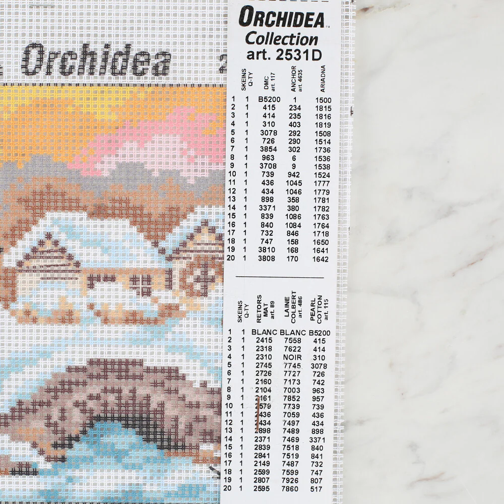Orchidea 15x15 cm Printed Gobelin 2531D - Image 2