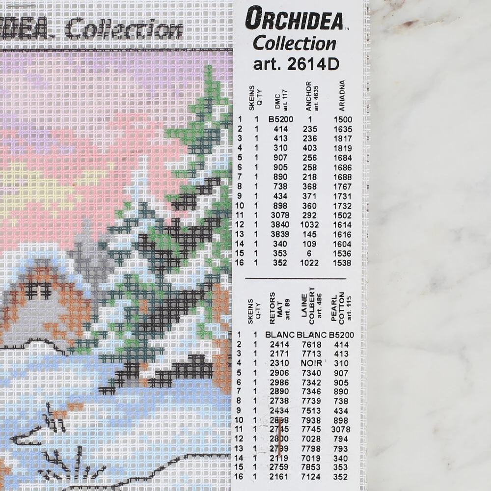 Orchidea 15x15 cm Printed Gobelin 2614D - Image 2