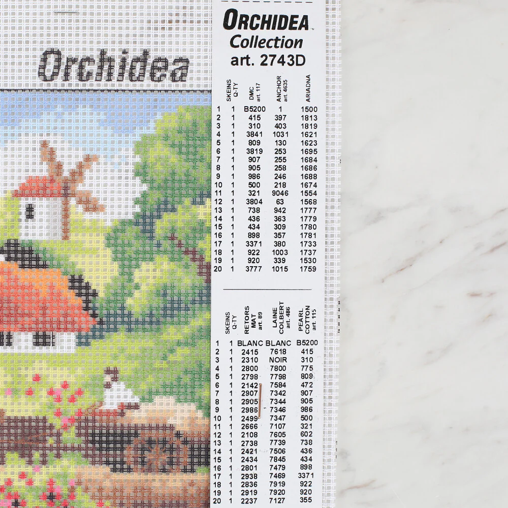 Orchidea 15x15 cm Printed Gobelin 2743D - Image 2