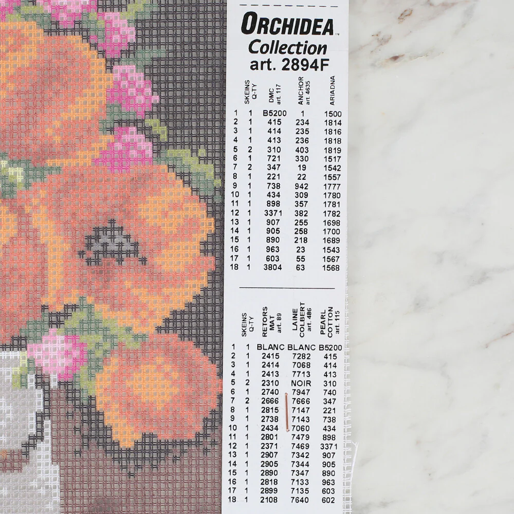 Orchidea 18x24 cm Poppies Printed Gobelin 2894F - Image 2
