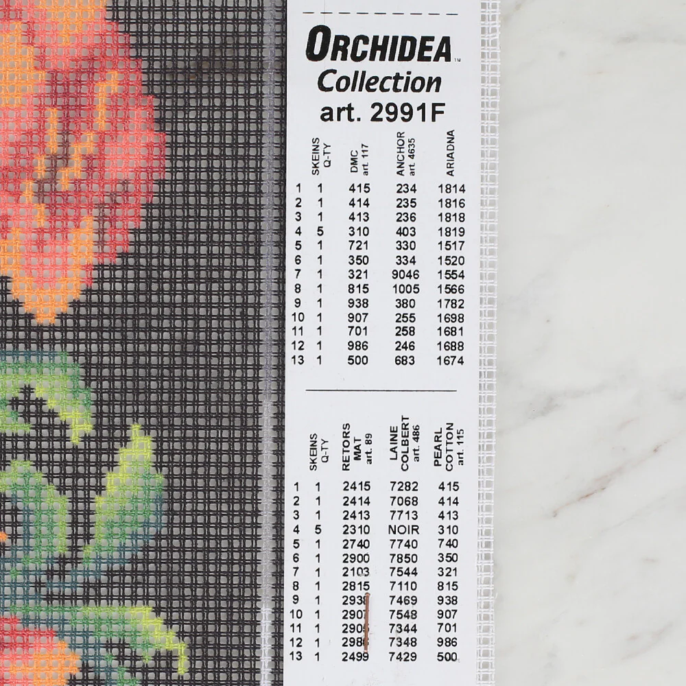 Orchidea 18x24 cm Red Poppies Printed Gobelin 2991F - Image 2