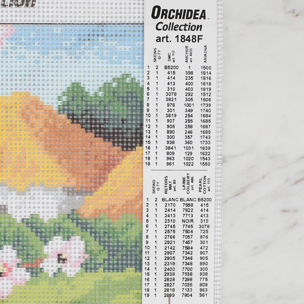 Orchidea 18x24 cm Spring Landscape Printed Gobelin 1848F - Image 2