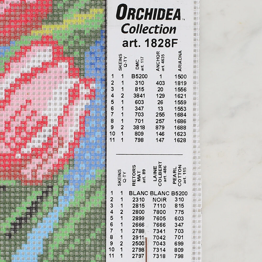 Orchidea 18x24 cm Tulips Printed Gobelin 1828F - Image 2