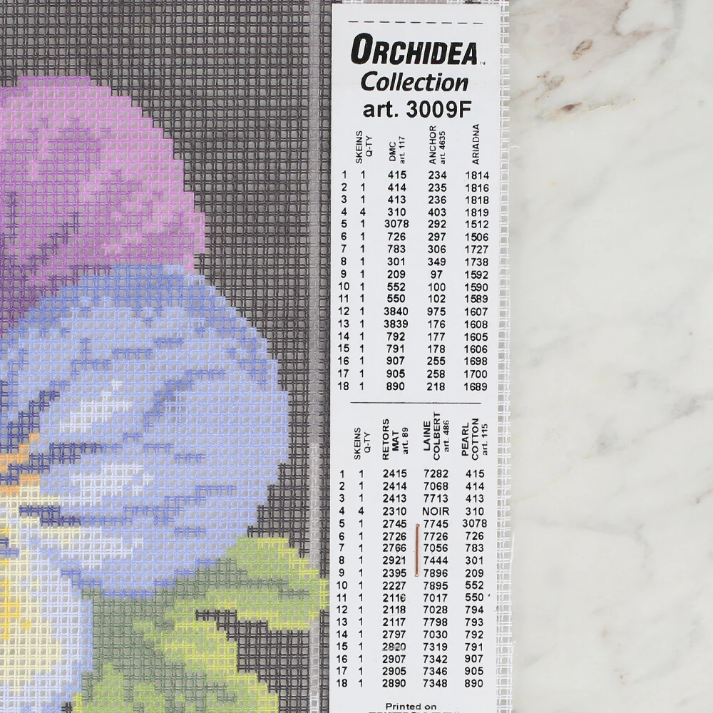 Orchidea 18x24 cm Violet Printed Gobelin 3009F - Image 2