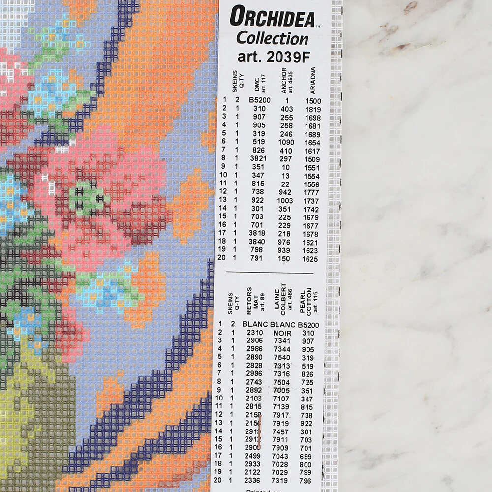 Orchidea 18x24 cm Wild Flowers Printed Gobelin 2039F - Image 2