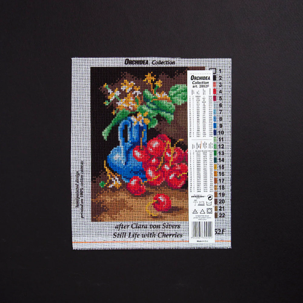 Orchidea 18x24cm Printed Gobelin, Clara Von Sivers - Still Life with Cherries - 2852F