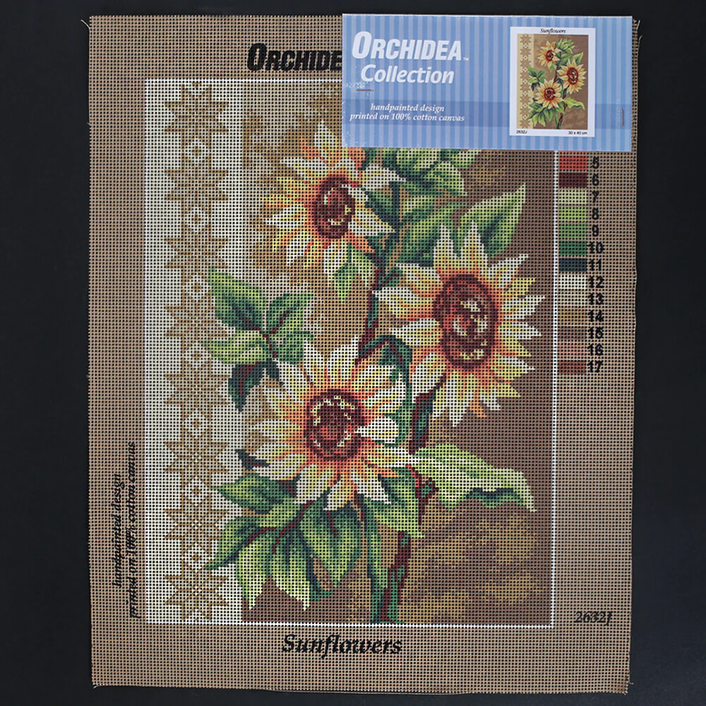 Orchidea 30x40 cm Sunflowers Printed Gobelin 2632J