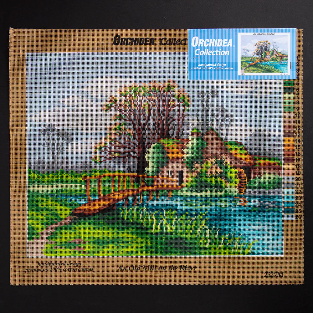 Orchidea 40x50cm Printed Gobelin, An Old Mill on the River - 2327M