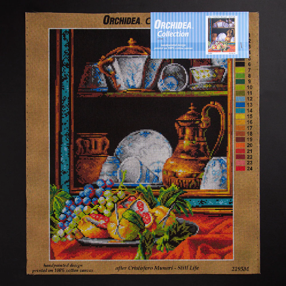 Orchidea 40x50cm Printed Gobelin, Cristoforo Munari - Still Life - 2195M
