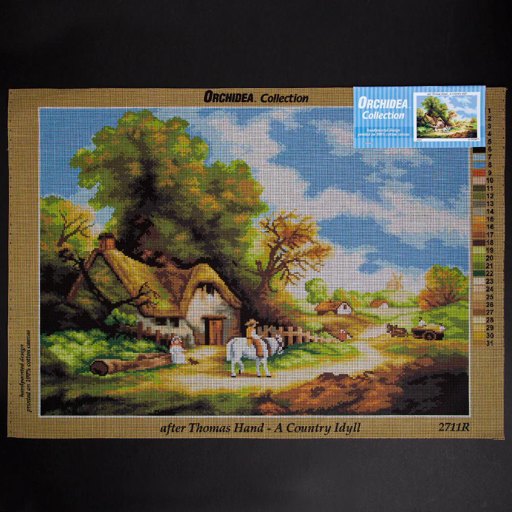 Orchidea 50x70cm Printed Gobelin, Thomas Hand - A country Idyll - 2711R