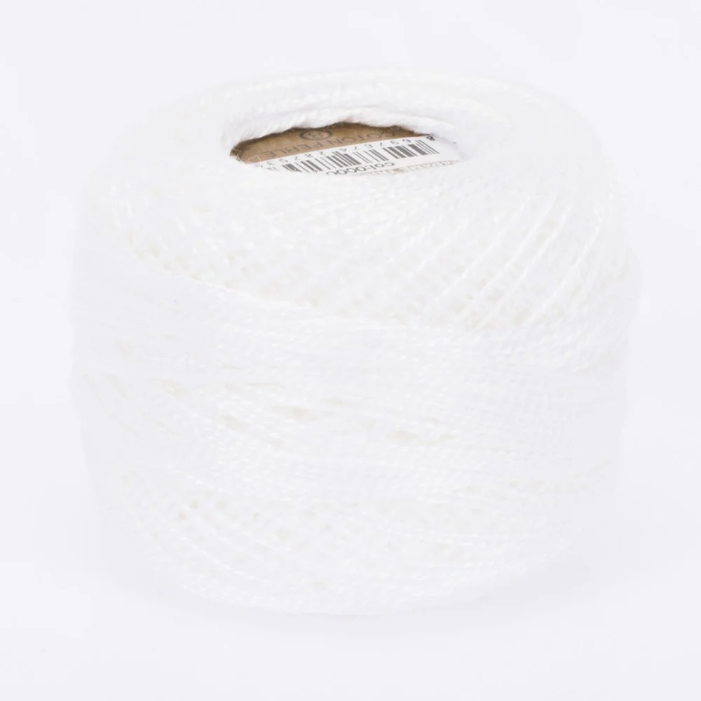 Madame Tricote Paris Koton Perle No:8 Embroidery Thread, Snow white - Snow white