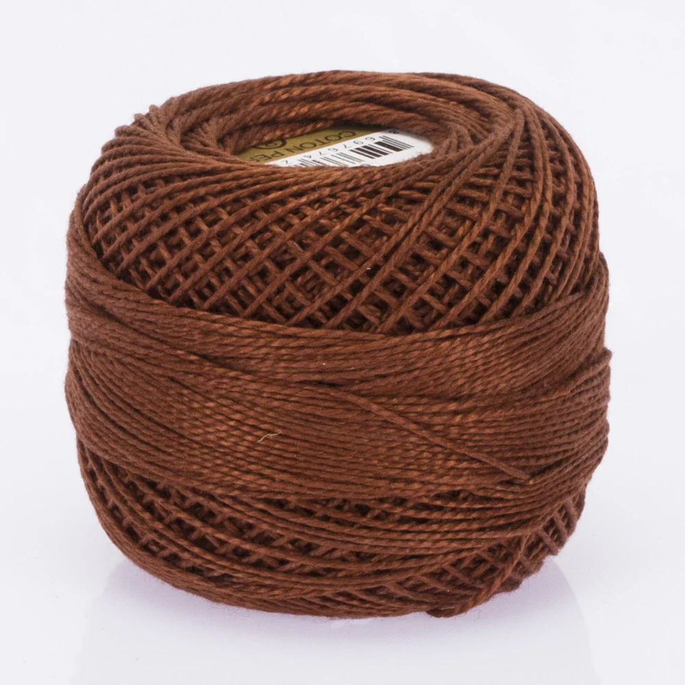 Madame Tricote Paris Koton Perle No:8 Embroidery Thread, Dark Copper - 5