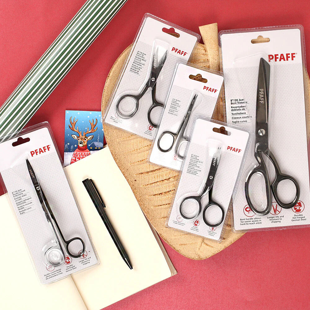 PFAFF Double Curved Embroidery Scissors 6 inch - Black - Image 2